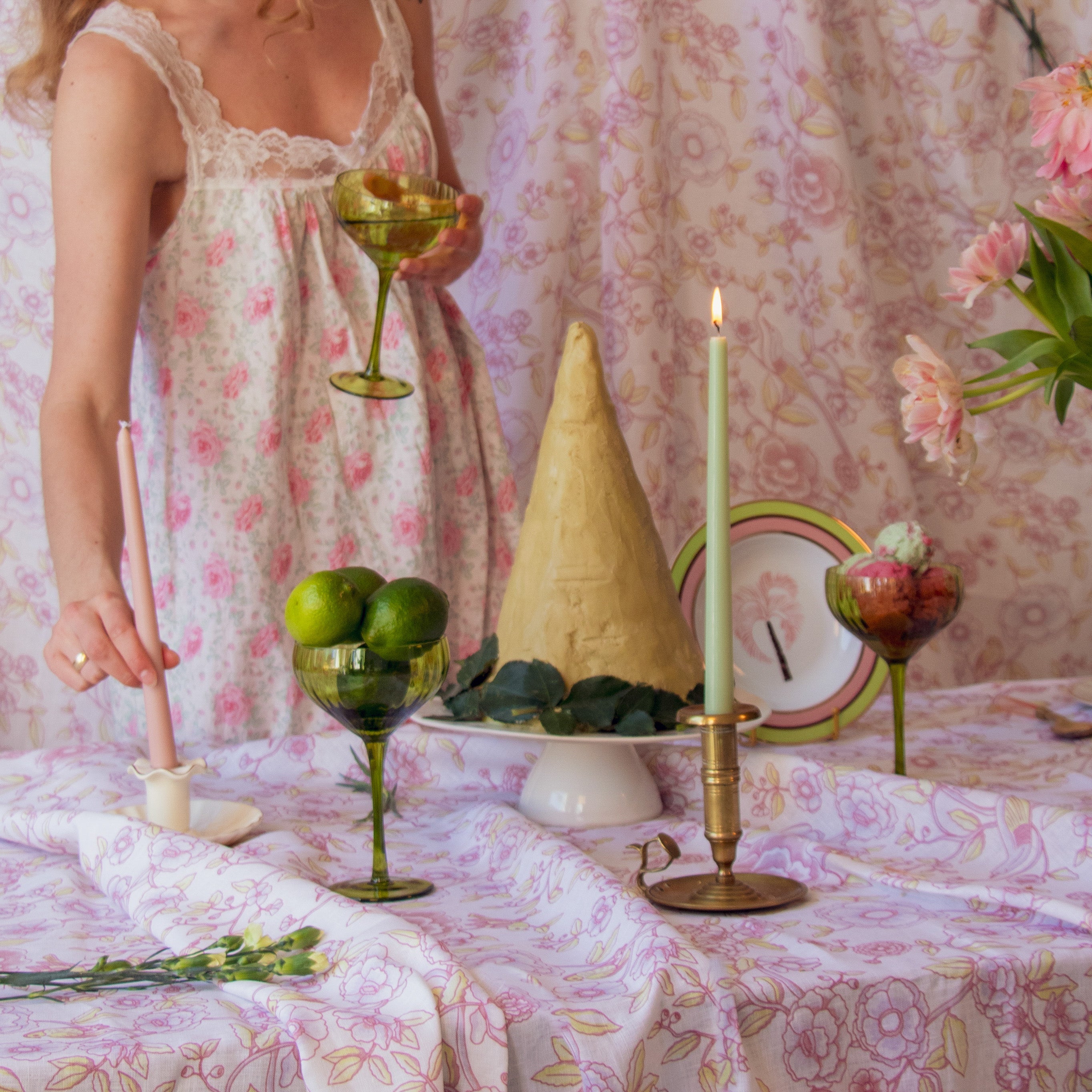 Extra Tall Pistachio Cream Taper Candle, 1 Case of 48 Packs (4 Candles per Pack) Ro'Table