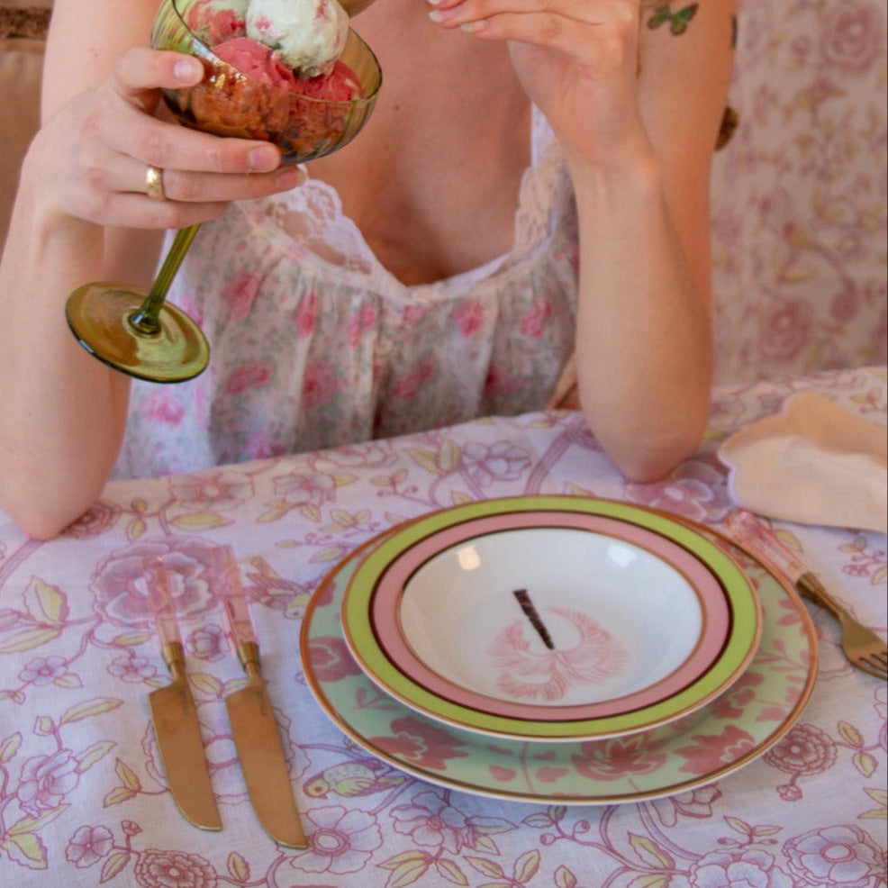 Pistachio & Lychee Palm Soup Bowl - Set of 4 (+1 Bonus Bowl) Ro'Table