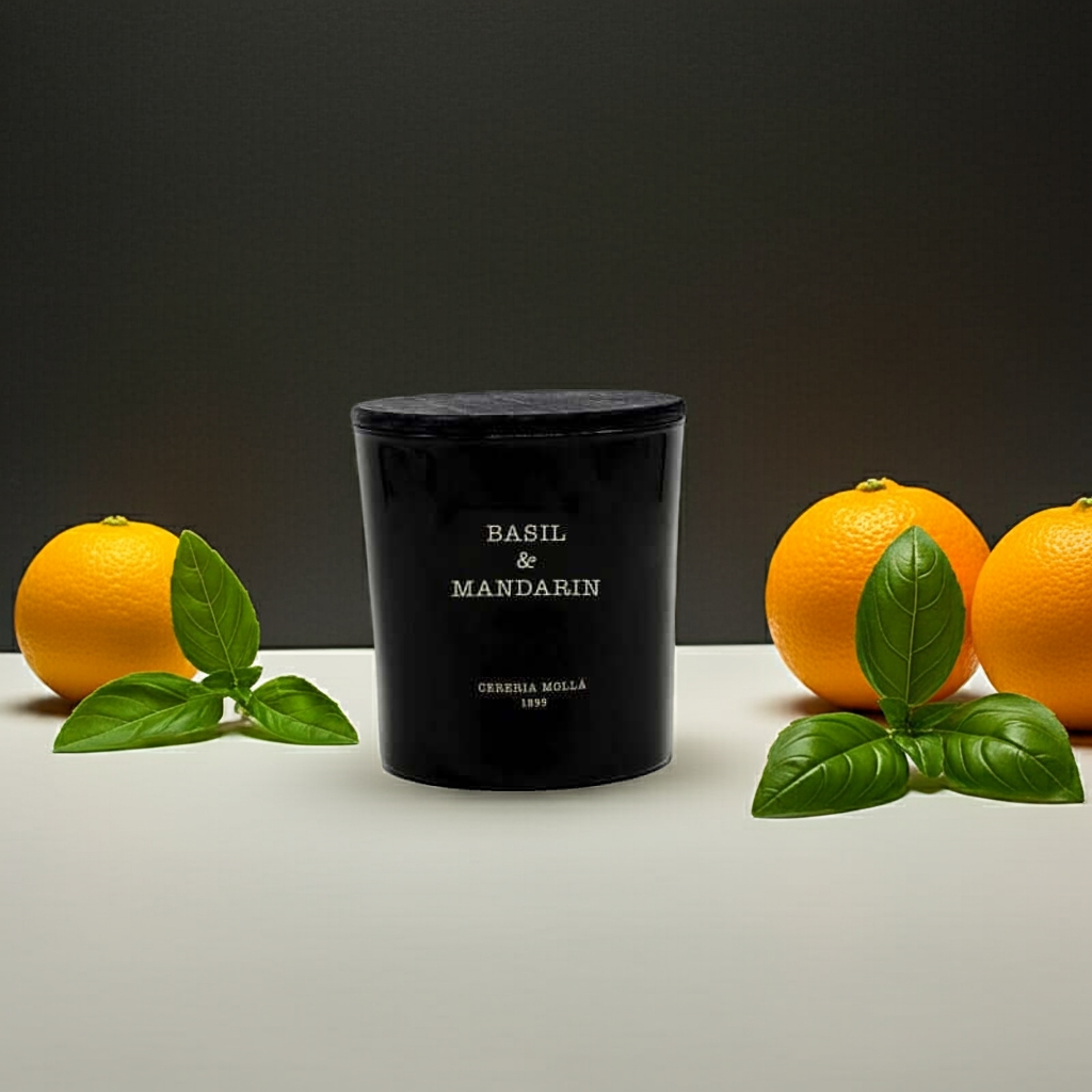 Cereria Molla - Basil & Mandarin 3 wick XL Candle - 21 oz / 600 g - Coastous