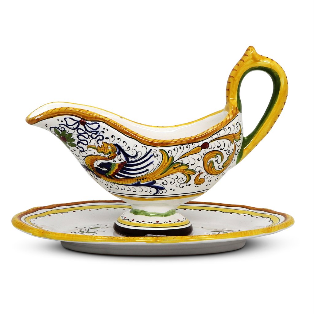 RAFFAELLESCO: Gravy Sauce Boat with Tray