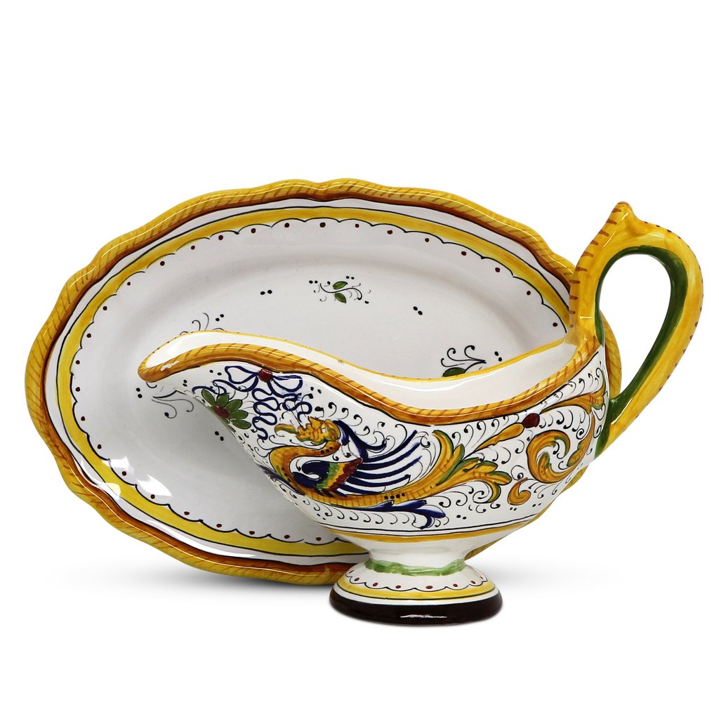 RAFFAELLESCO: Gravy Sauce Boat with Tray