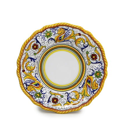 RAFFAELLESCO: Salad Plate (White Center)