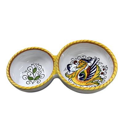 RAFFAELLESCO: Olive Dish Bowl - Relish and Condiments divided bowl [R]