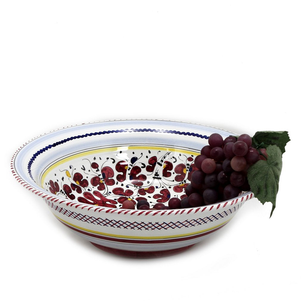 ORVIETO RED ROOSTER: Serving pasta bowl (Large)