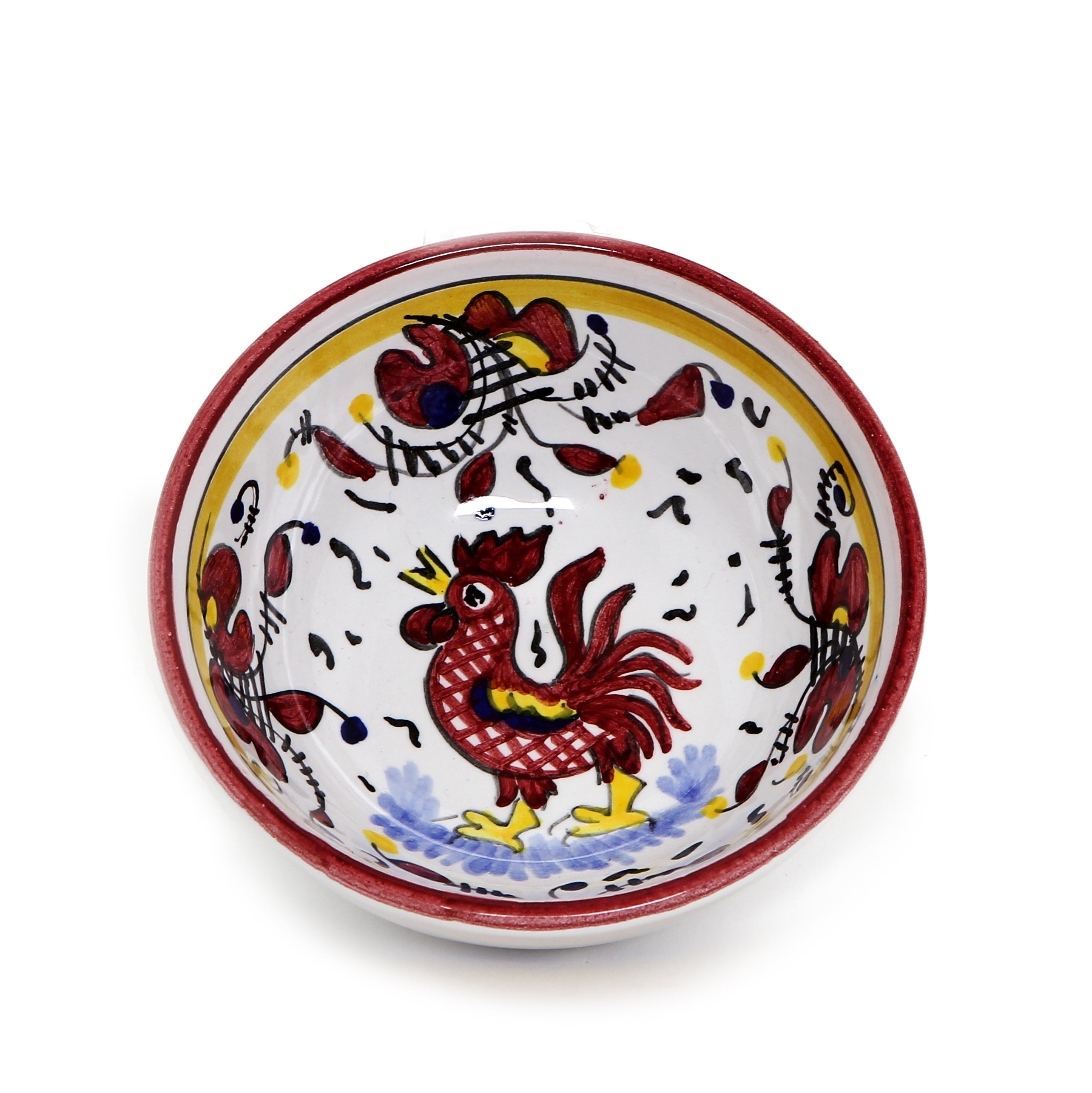 ORVIETO RED ROOSTER: Small Condiment Bowl (1 Cup)