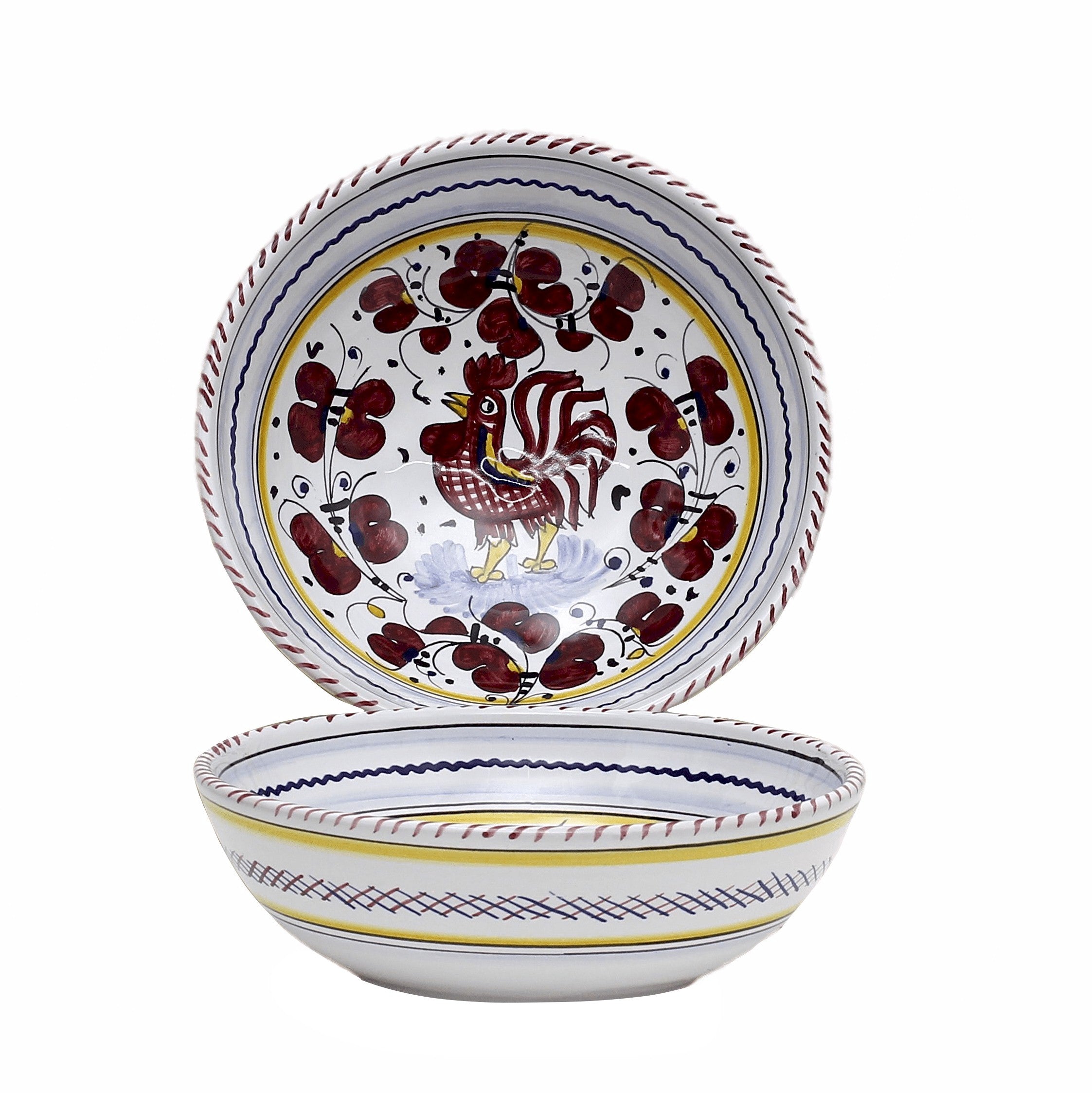 ORVIETO RED ROOSTER: 4 Pieces Place Dinnerware Setting