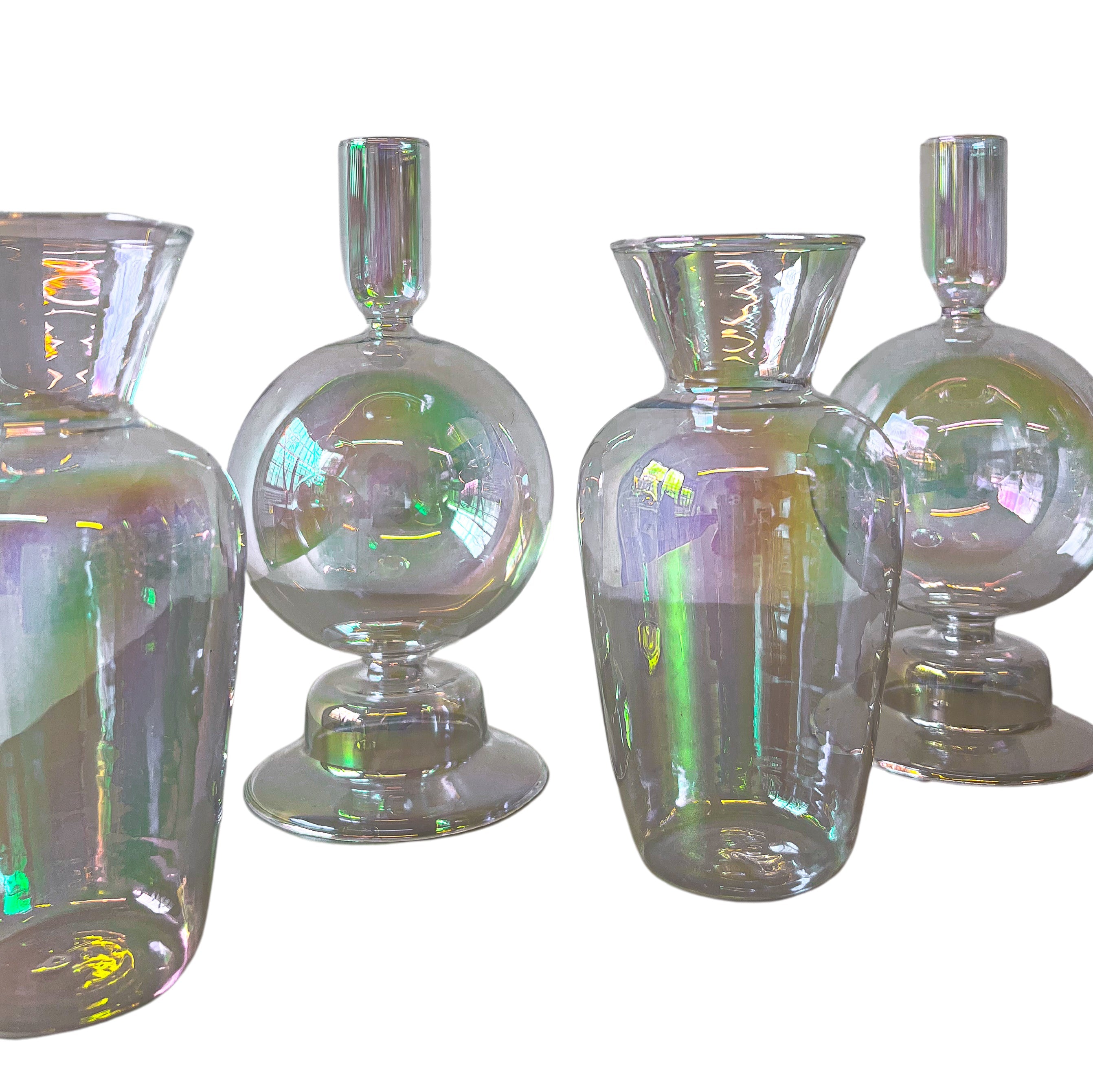 Rainbow Prism Vase - Pair Ro'Table