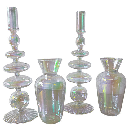 Rainbow Prism Vase - Pair Ro'Table