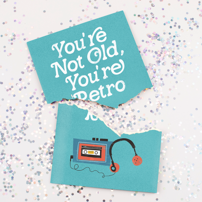 Endless Retro Birthday Card with Glitter Joker Greeting