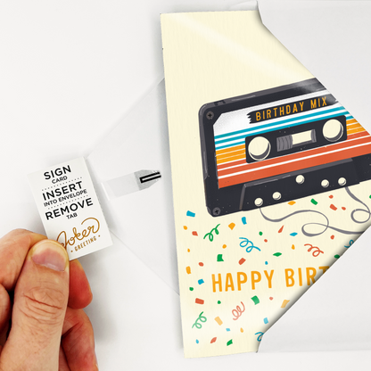 Endless "Never Gonna Give You Up" Birthday Card with Glitter Joker Greeting