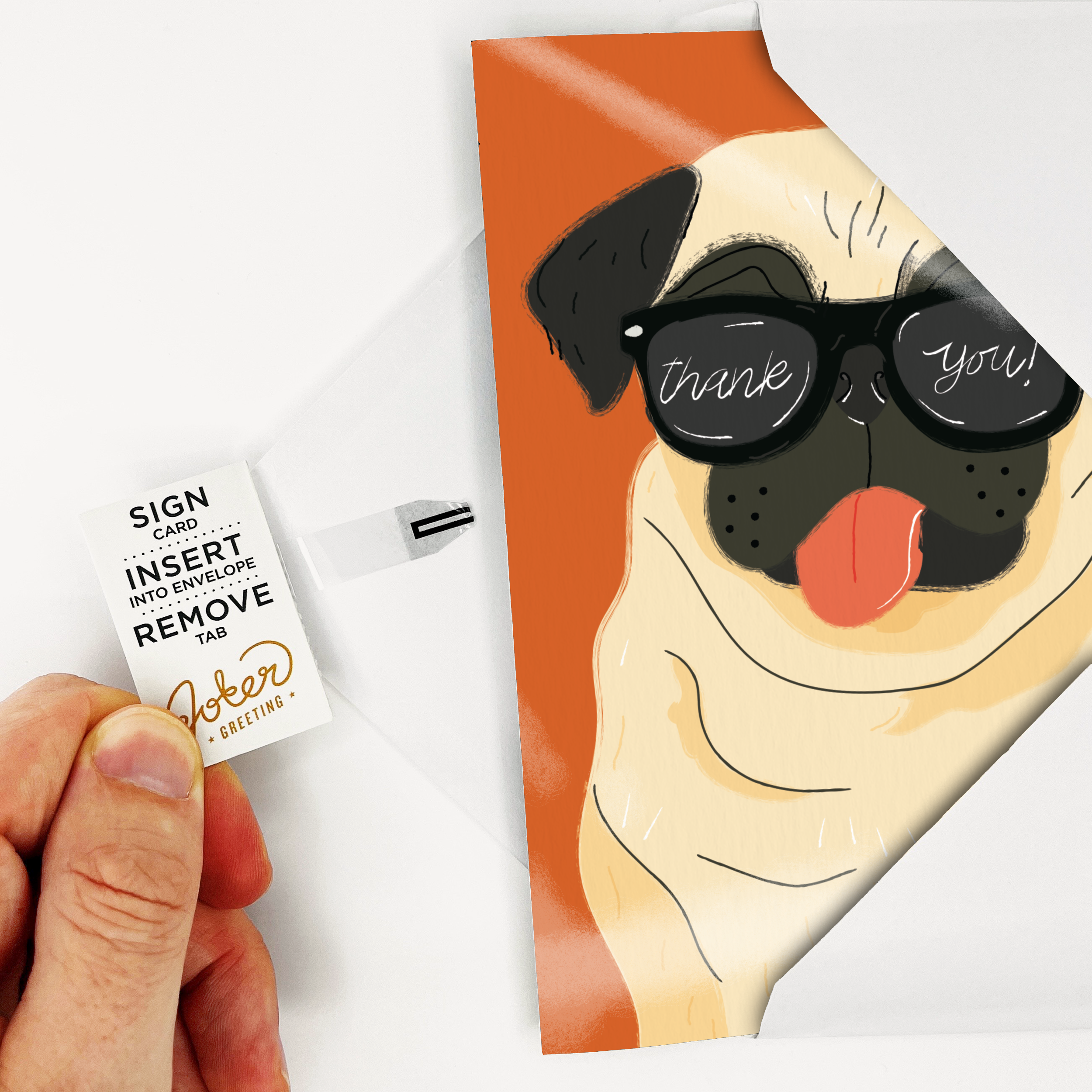 Endless Never Gonna Give You Up Thank You Card With Glitter Joker Greeting