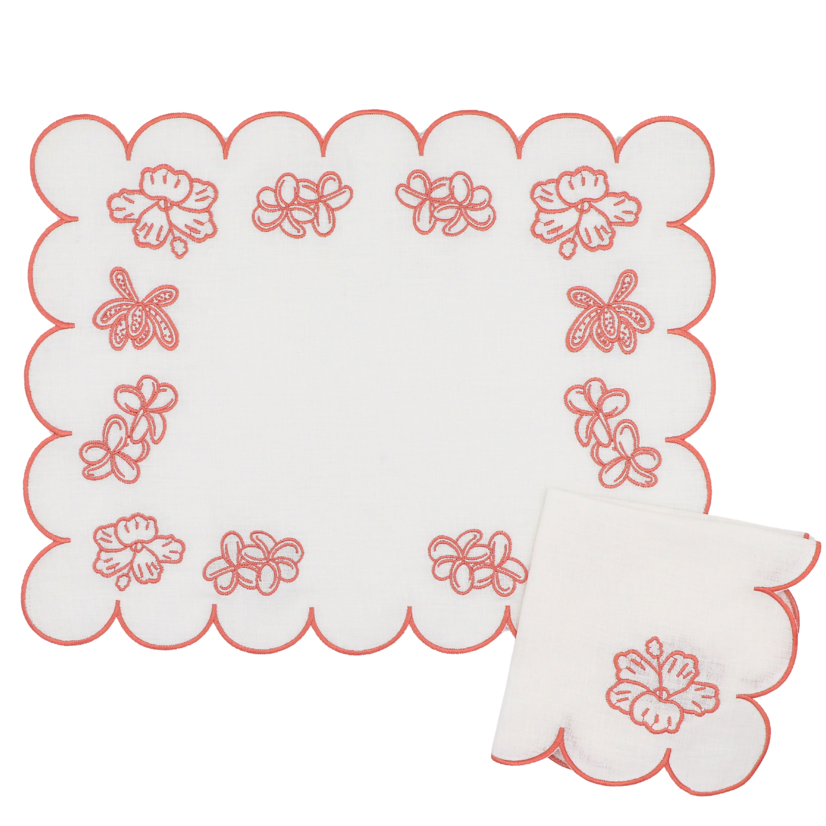 Rosette Ivory Napkin - Set of 4 Ro'Table