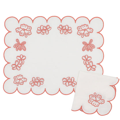 Rosette Ivory Napkin - Set of 4 Ro'Table