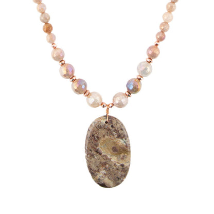 Jasper Slab in Pink Necklace Barse Jewelry