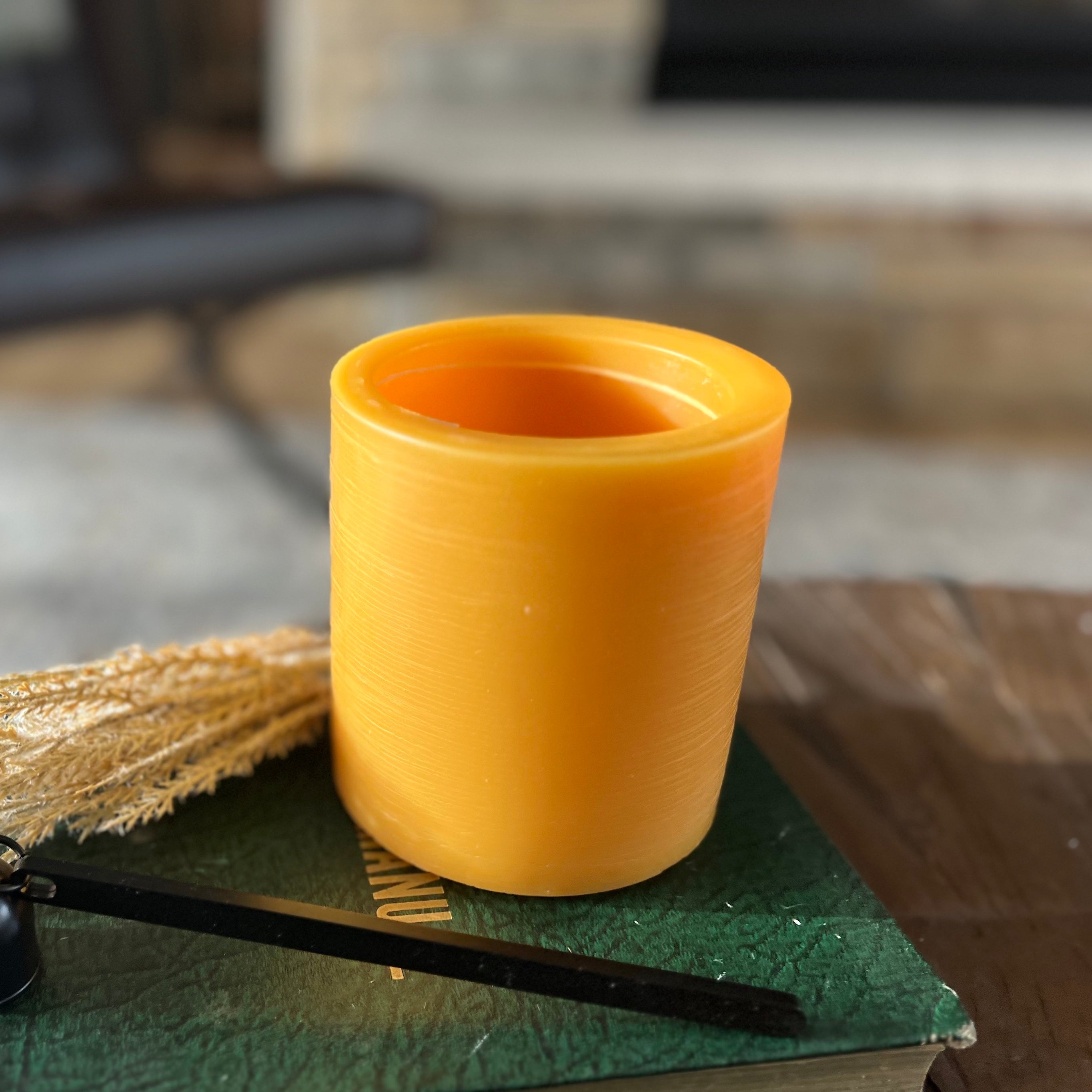 Saffron and Almond Spiral Light Candles
