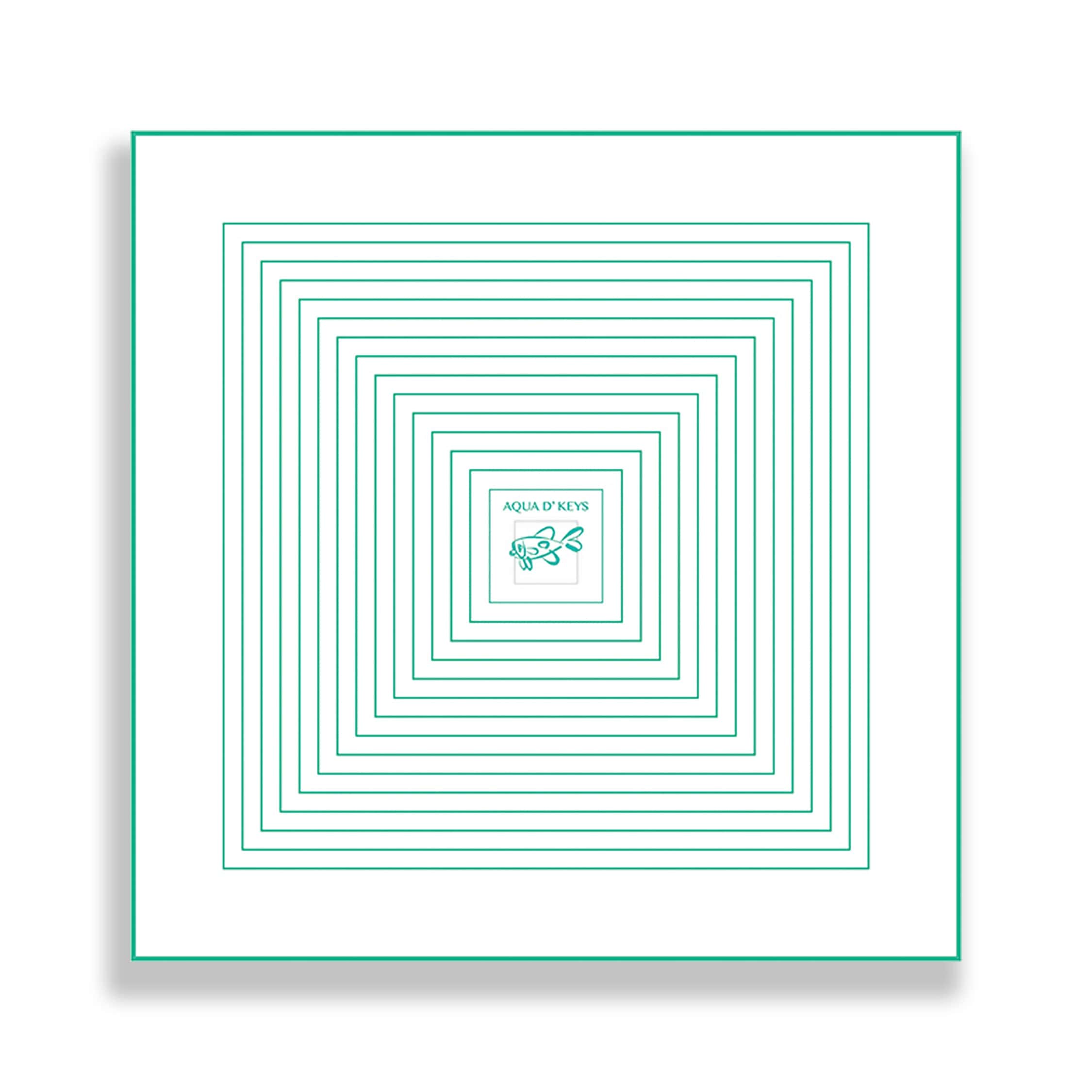 Scarf (White Geometric) AQUA D' KEYS