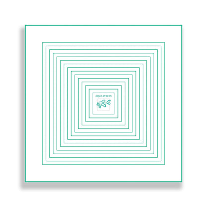 Scarf (White Geometric) AQUA D' KEYS