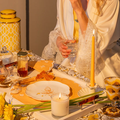 Extra Tall Warm Pumpkin Spice Taper Candle, 1 Case of 24 Packs (4 Candles per Pack) Ro'Table