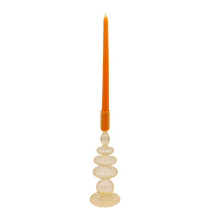 Extra Tall Warm Pumpkin Spice Taper Candle, 1 Case of 24 Packs (4 Candles per Pack) Ro'Table