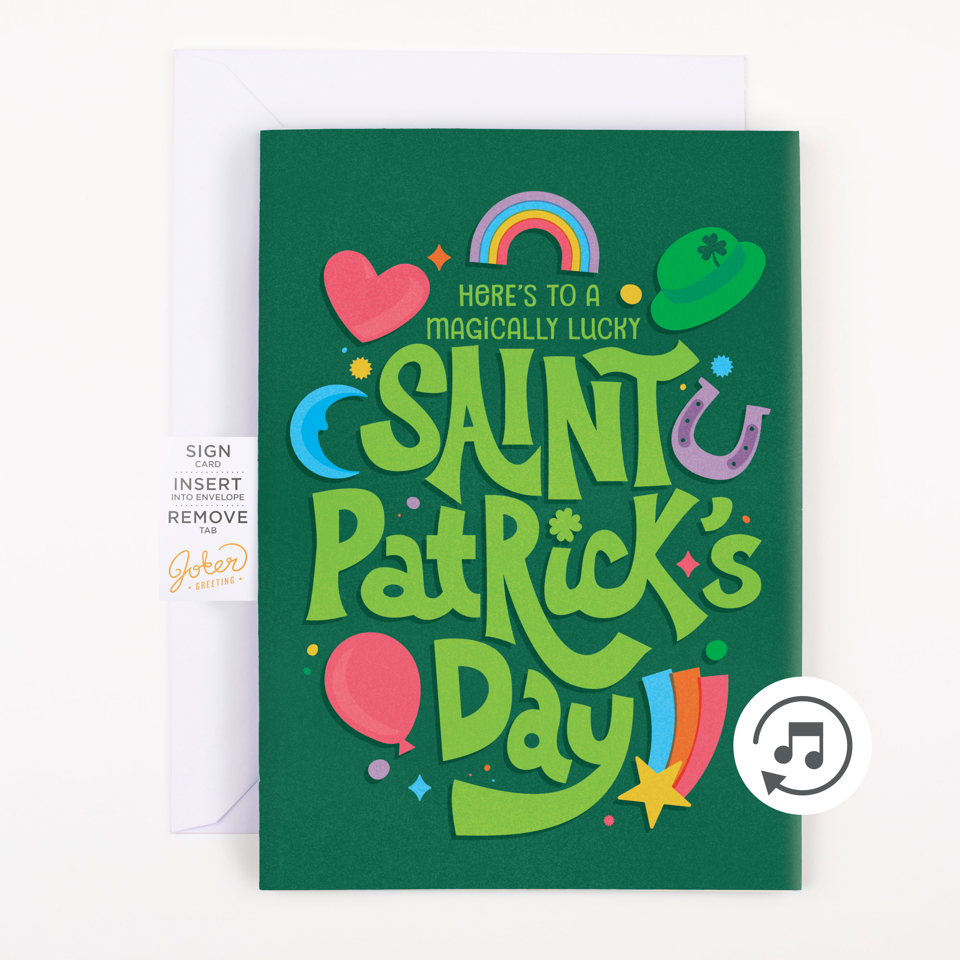 Endless St. Patricks Day Luck with Glitter Joker Greeting