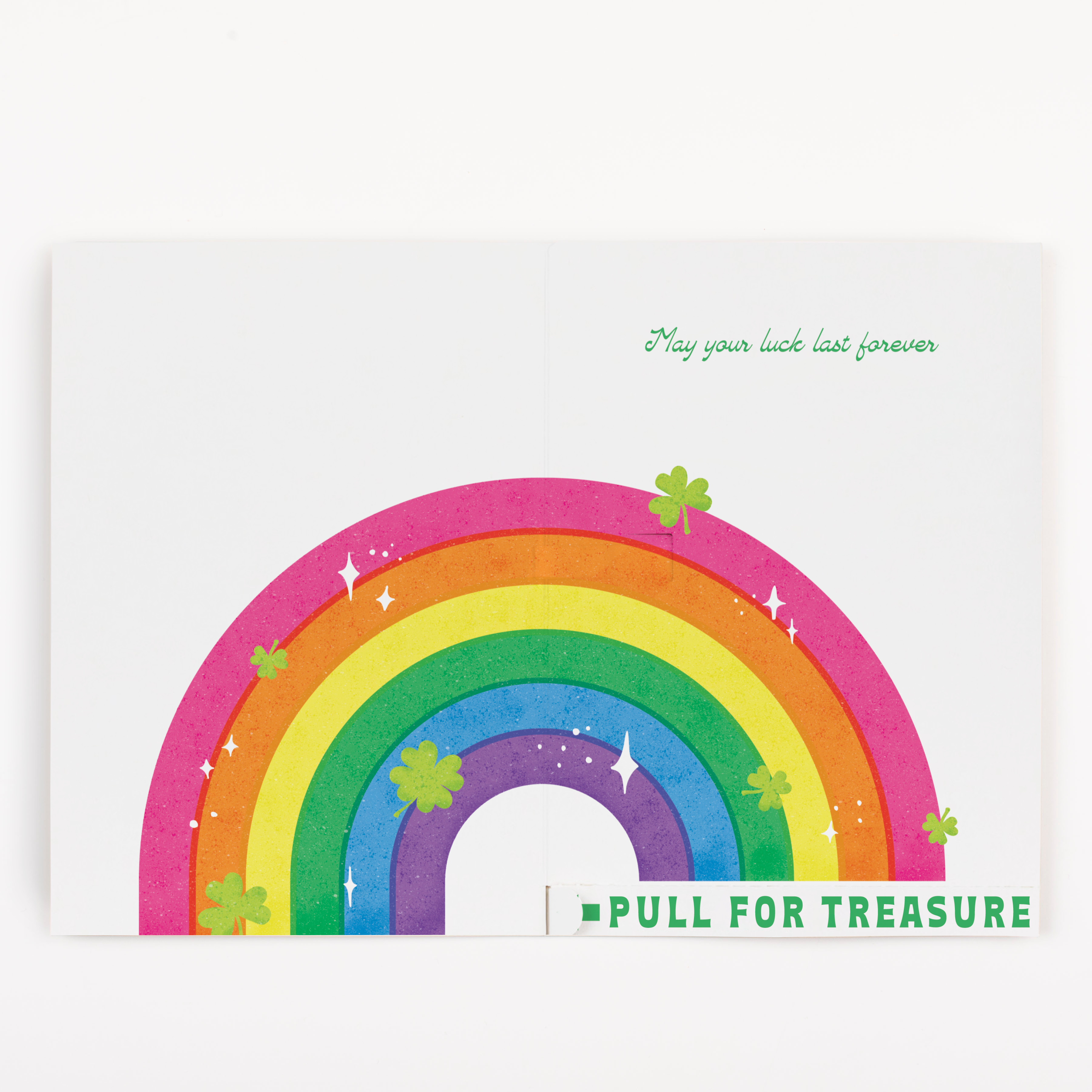 Endless Bagpipes St. Patricks Day Card with Glitter and Sticker Surprise Joker Greeting