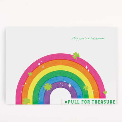 Endless Bagpipes St. Patricks Day Card with Glitter and Sticker Surprise Joker Greeting