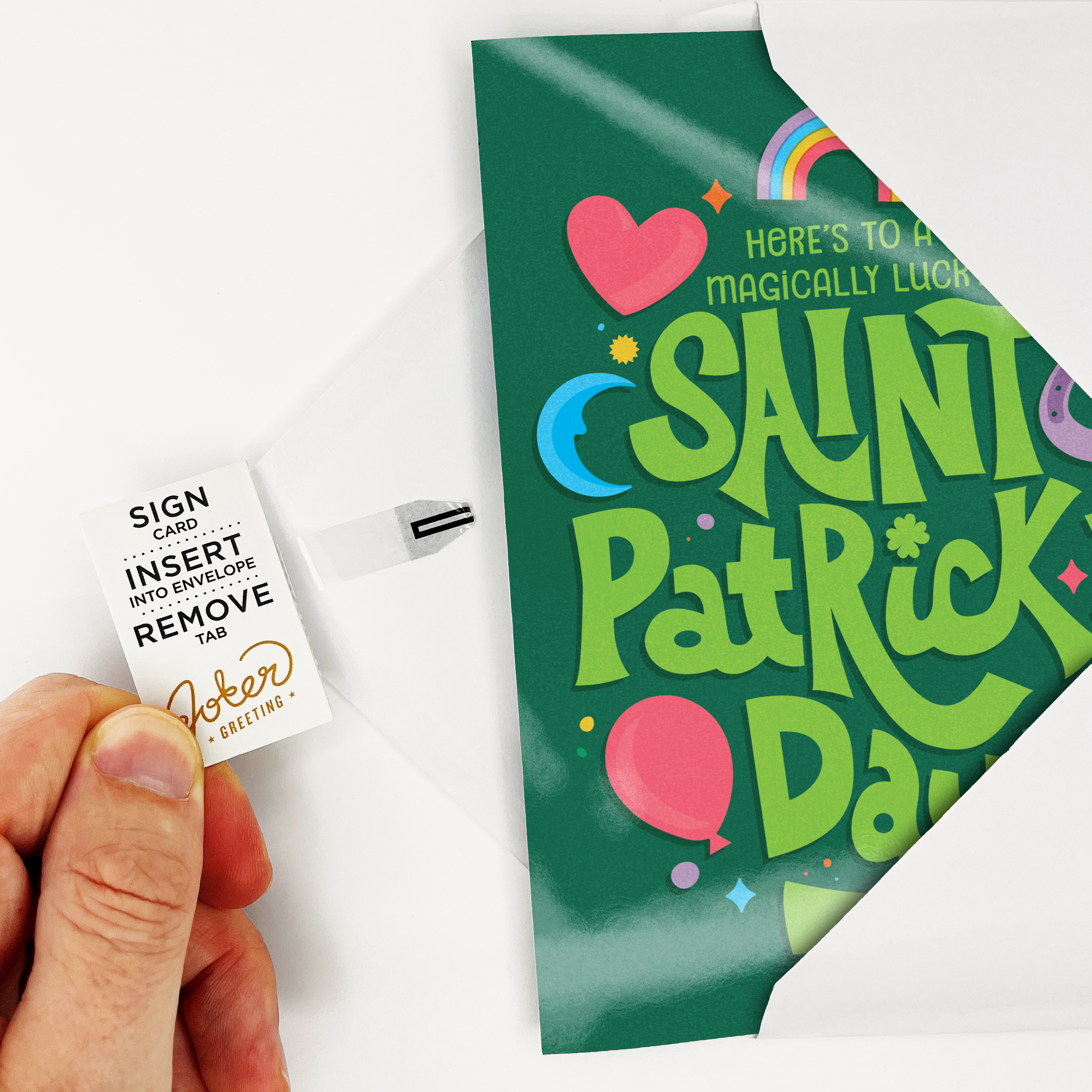 Endless St. Patricks Day Luck with Glitter Joker Greeting