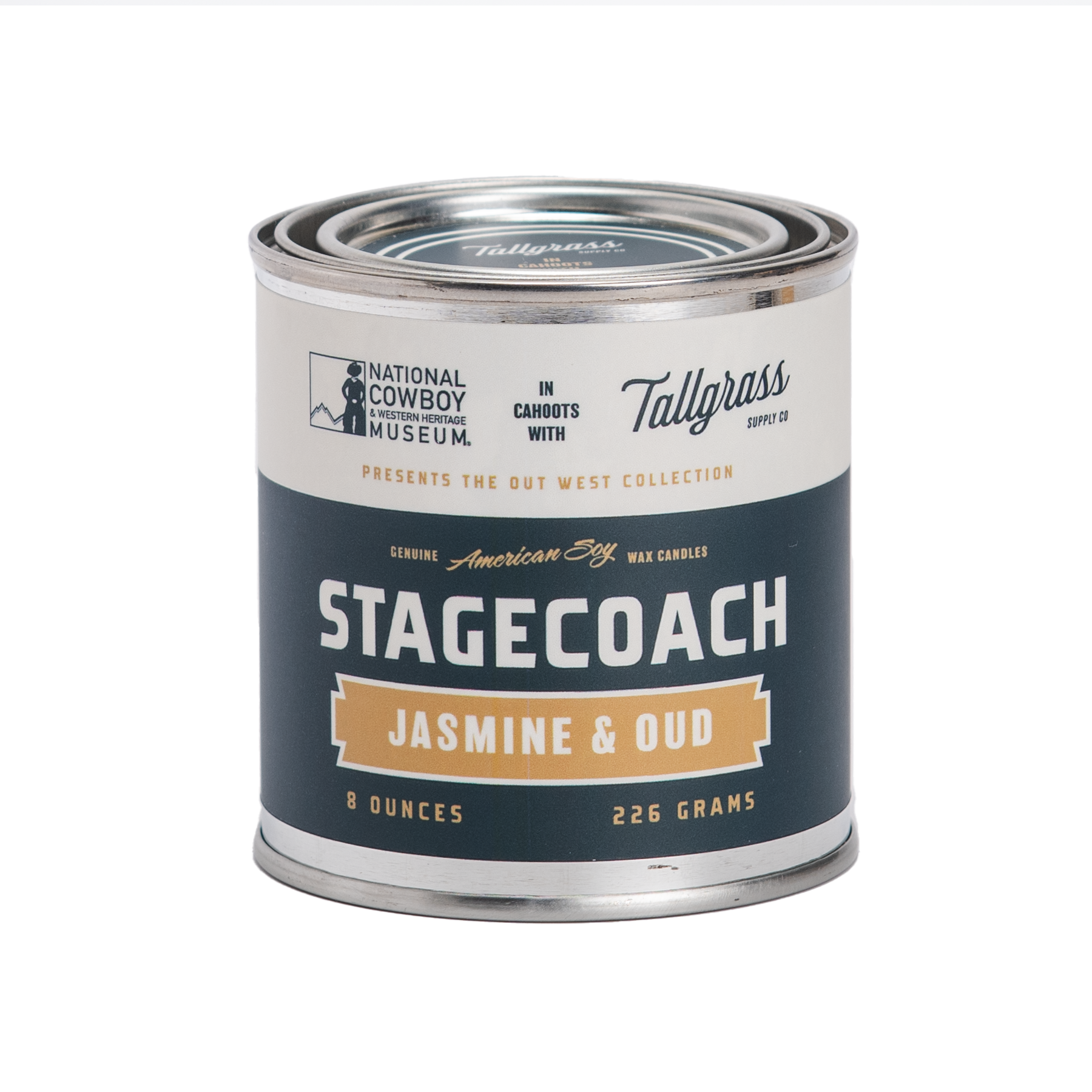 Stagecoach: Jasmine + Oud Soy Wax Candle Tallgrass Supply
