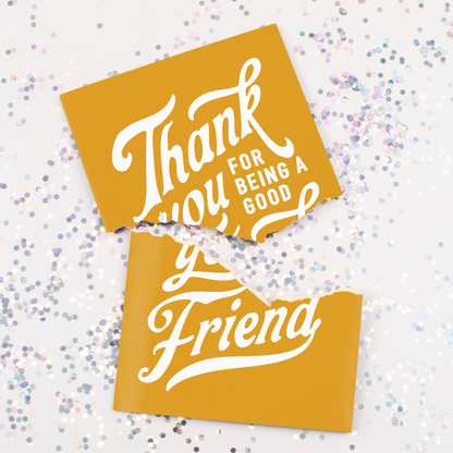 Endless Thank You Card with Glitter Joker Greeting