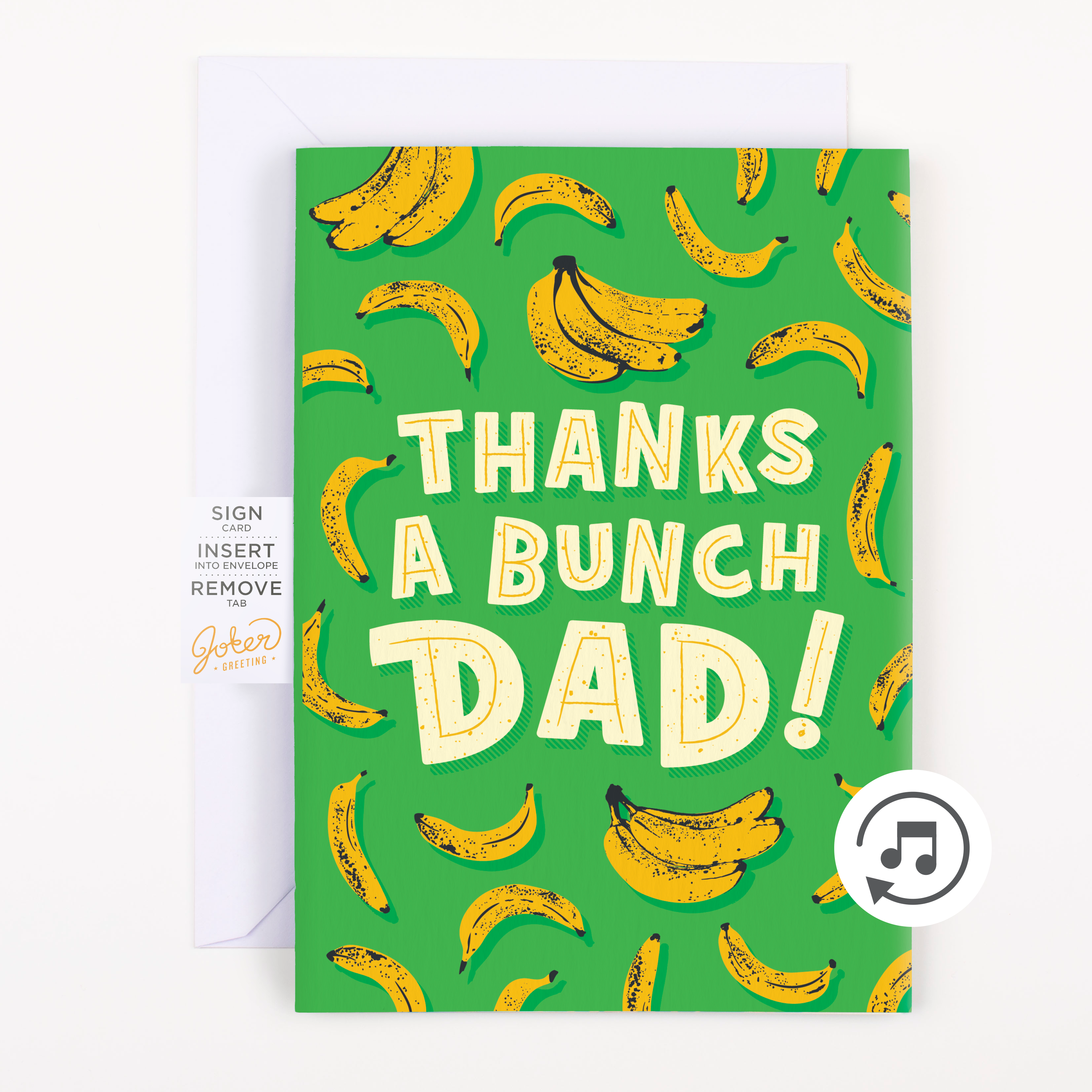 Endless Thank You Dad Card with Glitter Joker Greeting