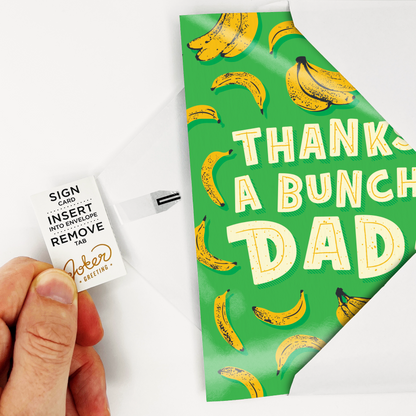 Endless Thank You Dad Card with Glitter Joker Greeting