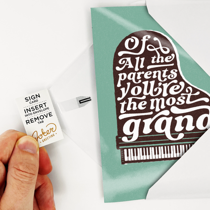 Endless Thank You Grandparent Card with Glitter Joker Greeting