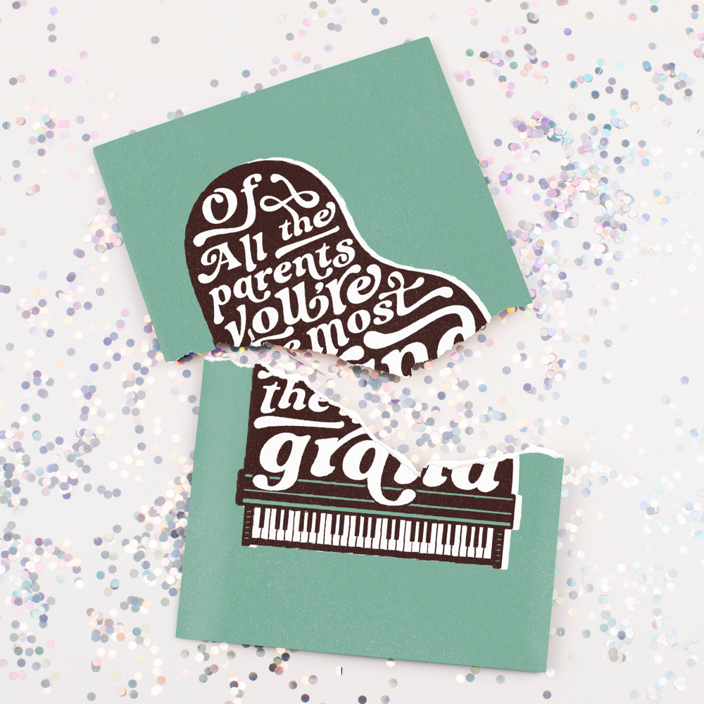 Endless Thank You Grandparent Card with Glitter Joker Greeting