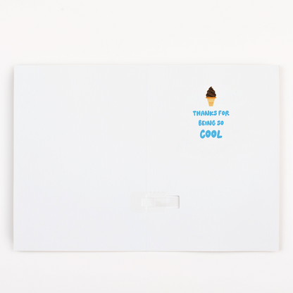 Endless Thank You Ice Cream Truck Card with Glitter Joker Greeting