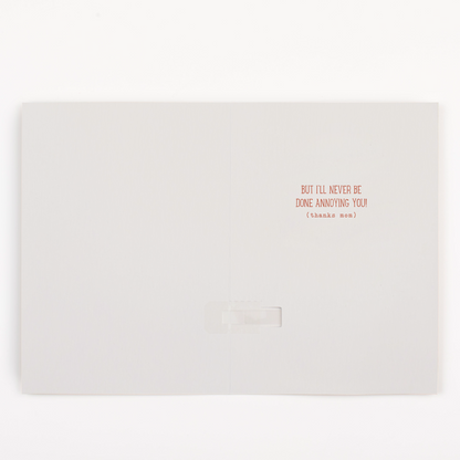 Endless Thank You Mom Card with Glitter Joker Greeting