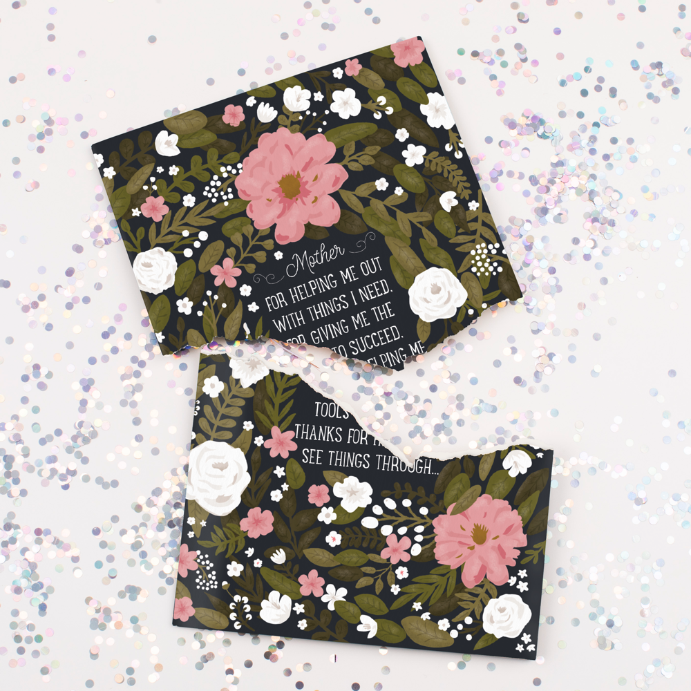 Endless Thank You Mom Card with Glitter Joker Greeting