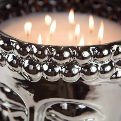 Silver Grande Buddha Candle