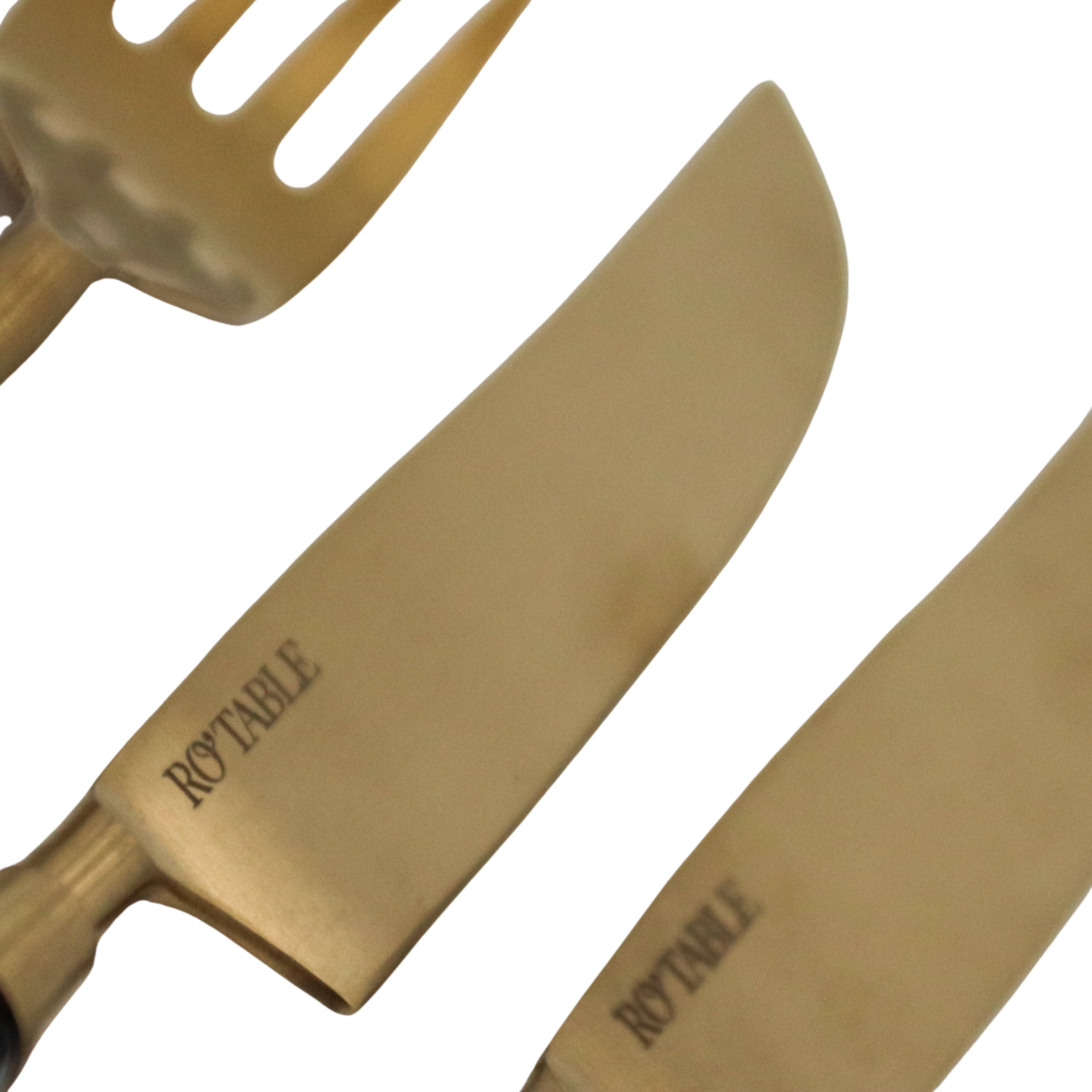 24pc Set Midnight Slate Cutlery - 6 Piece - Set of 4 Ro'Table