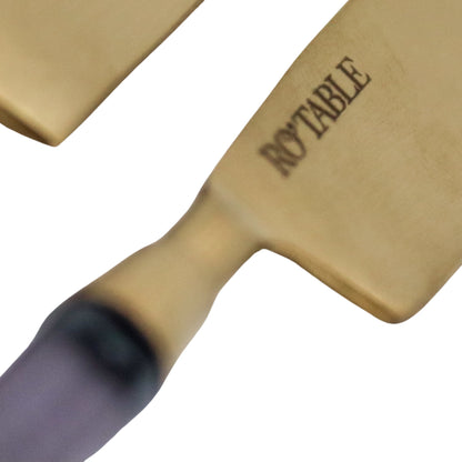 24pc Set Midnight Slate Cutlery - 6 Piece - Set of 4 Ro'Table