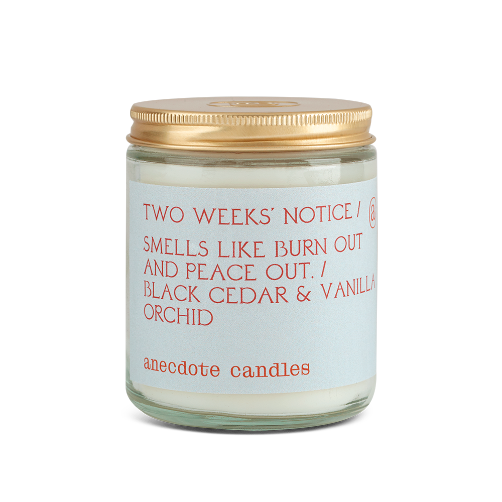 Two Weeks Notice Anecdote Candles