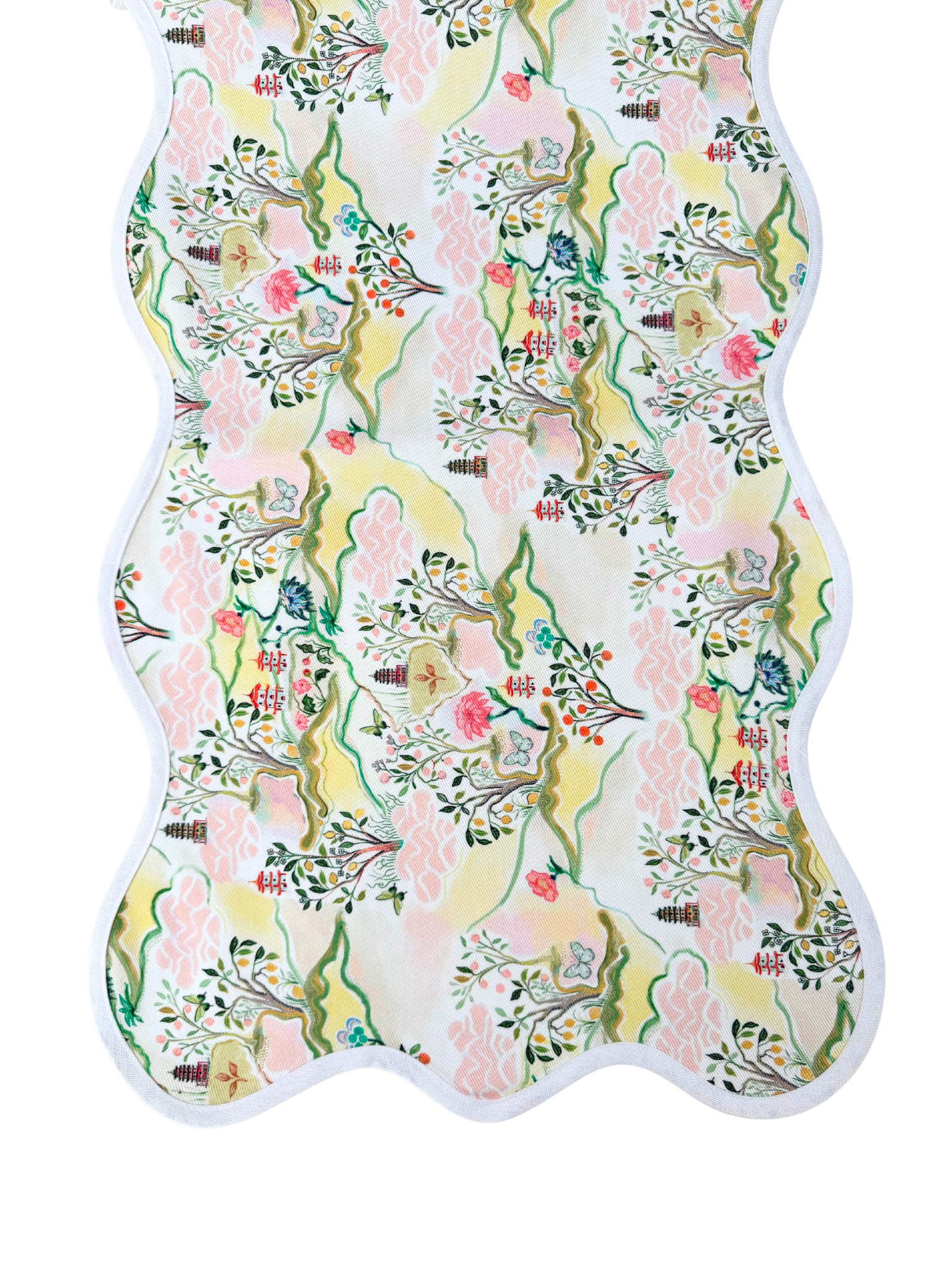 Scalloped Runner | Pink Pagoda