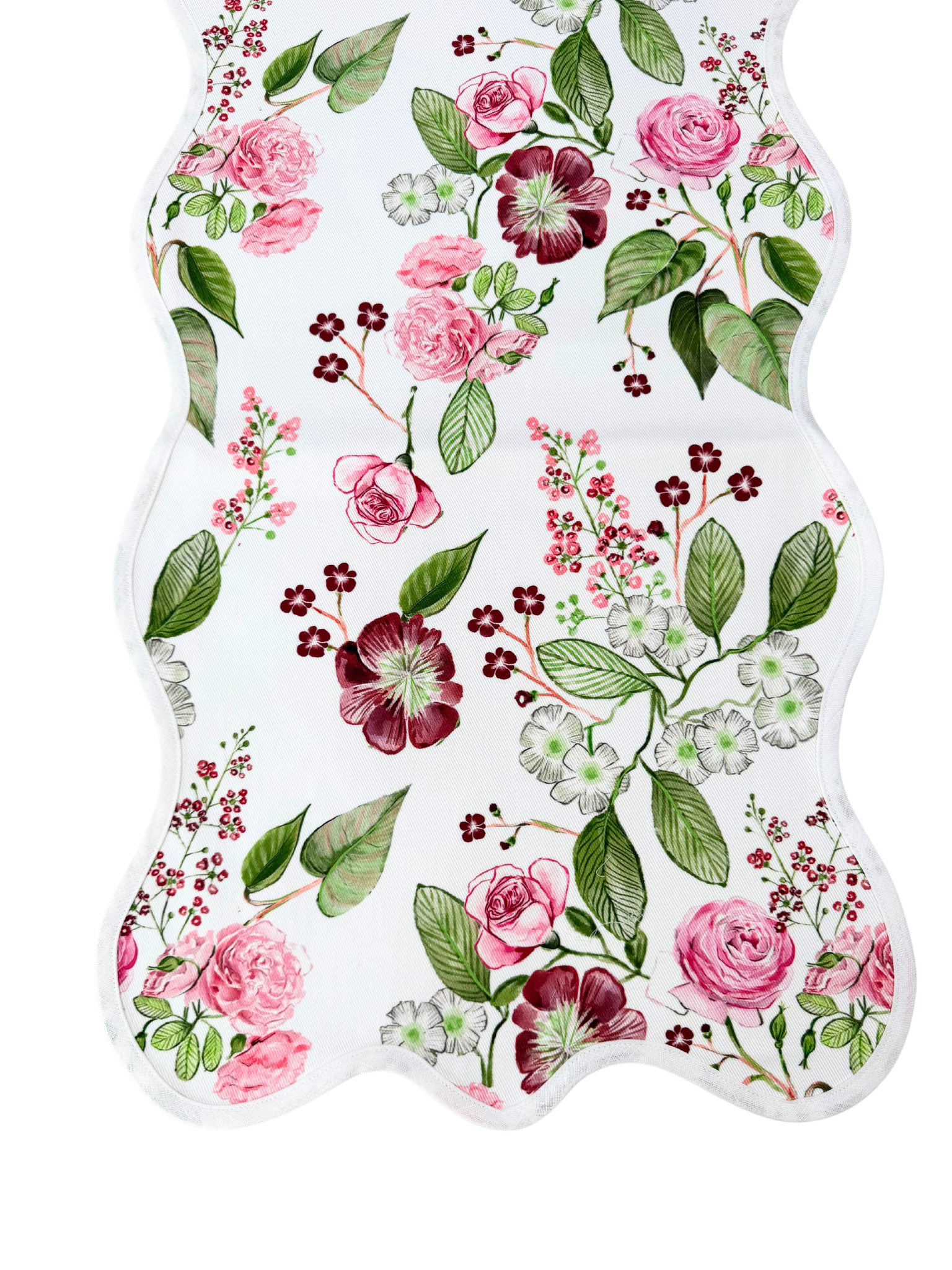 Scalloped Runner | Floral Chintz