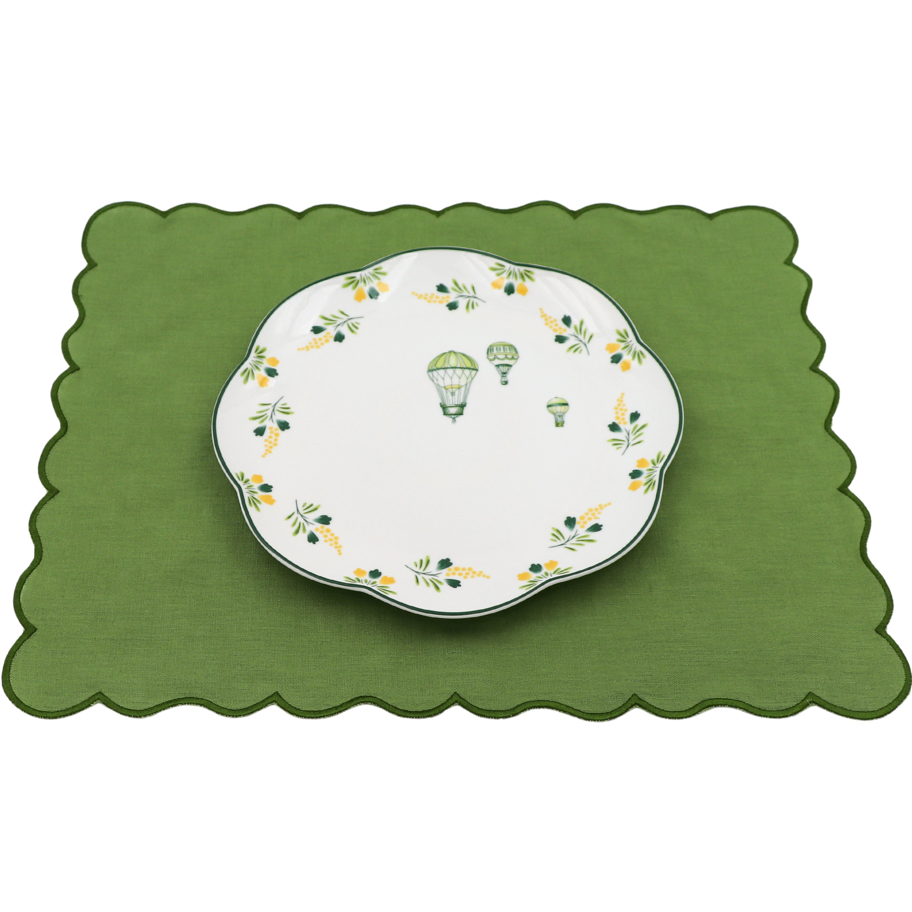 Valensole Lavender Scalloped Dinner Plate - Case of 12 Plates (+3 Bonus Plates) Ro'Table