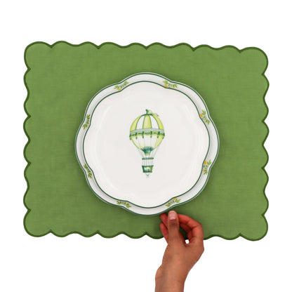 Valensole Lavender Scalloped Dinner Plate - Case of 12 Plates (+3 Bonus Plates) Ro'Table