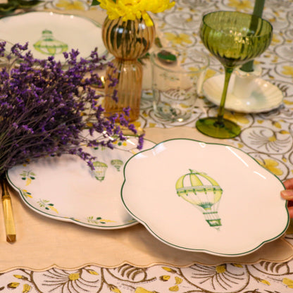 Valensole Lavender Scalloped Dinner Plate - Set of 4 (+1 Bonus Plate) Ro'Table