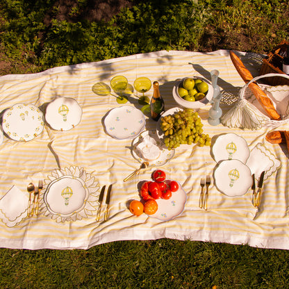 Valensole Lavender Scalloped Dinner Plate - Case of 12 Plates (+3 Bonus Plates) Ro'Table