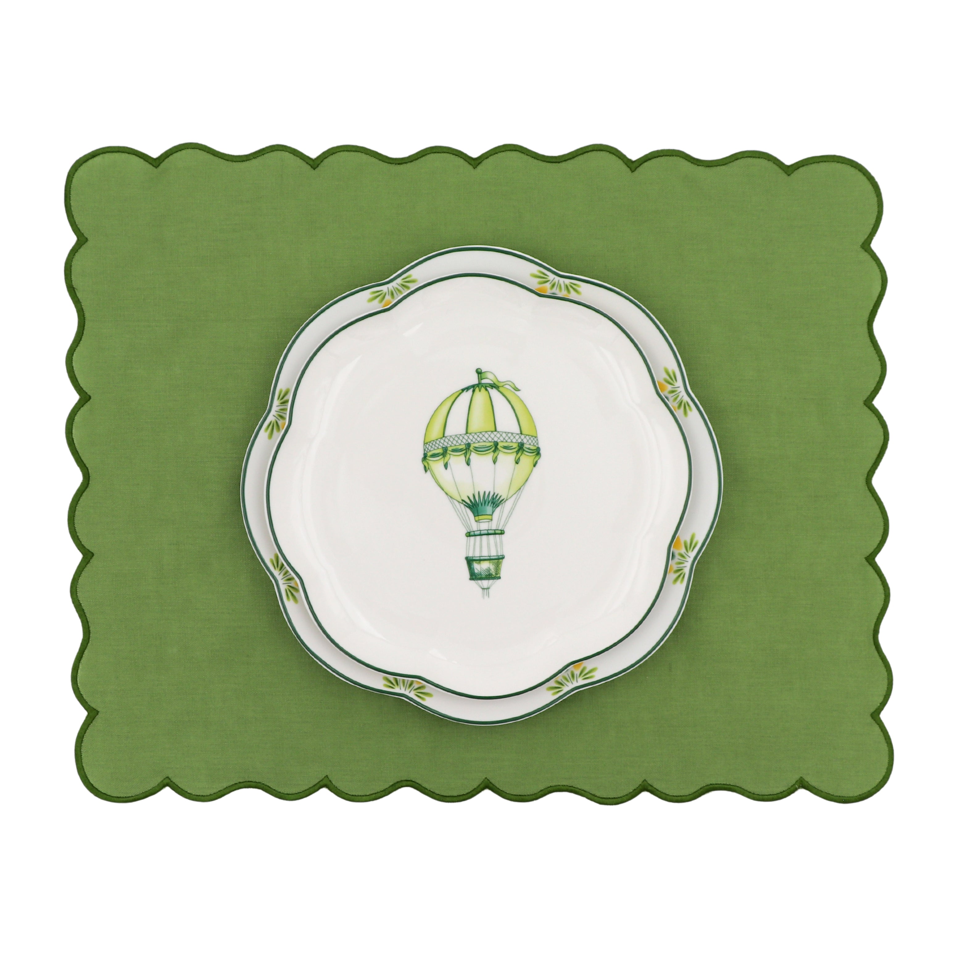 Valensole Lavender Scalloped Starter Plate - Set of 4 (+1 Bonus Plate) Ro'Table