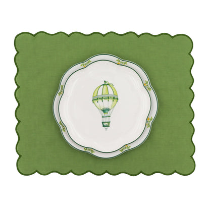 Valensole Lavender Scalloped Starter Plate - Case of 12 Plates (+3 Bonus Plates) Ro'Table