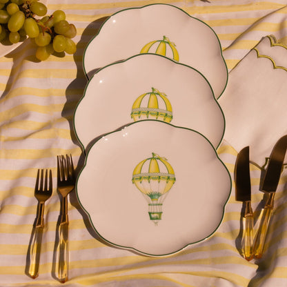 Valensole Lavender Scalloped Starter Plate - Set of 4 (+1 Bonus Plate) Ro'Table