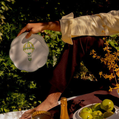 Valensole Lavender Scalloped Starter Plate - Set of 4 (+1 Bonus Plate) Ro'Table